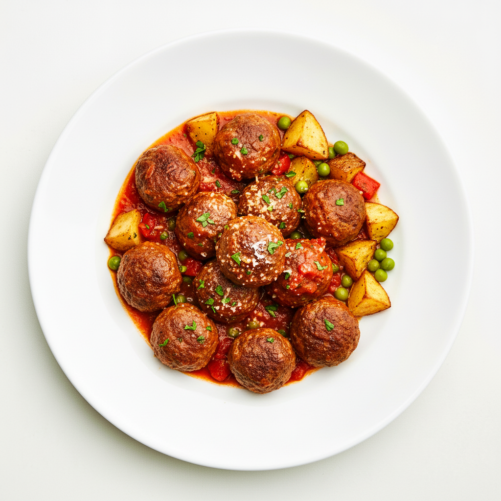 ‘Albondigas' Pork & Veal Meatballs, Tomato Salsa, Shaved Manchego Full