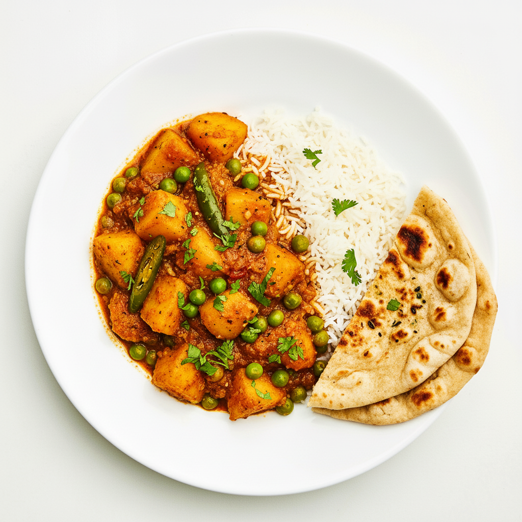 Mushroom Matar Masala Full