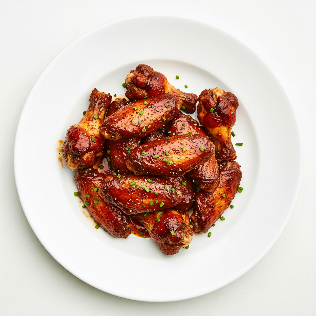 Crispy Chicken Wings (6) BBQ Sauce Full