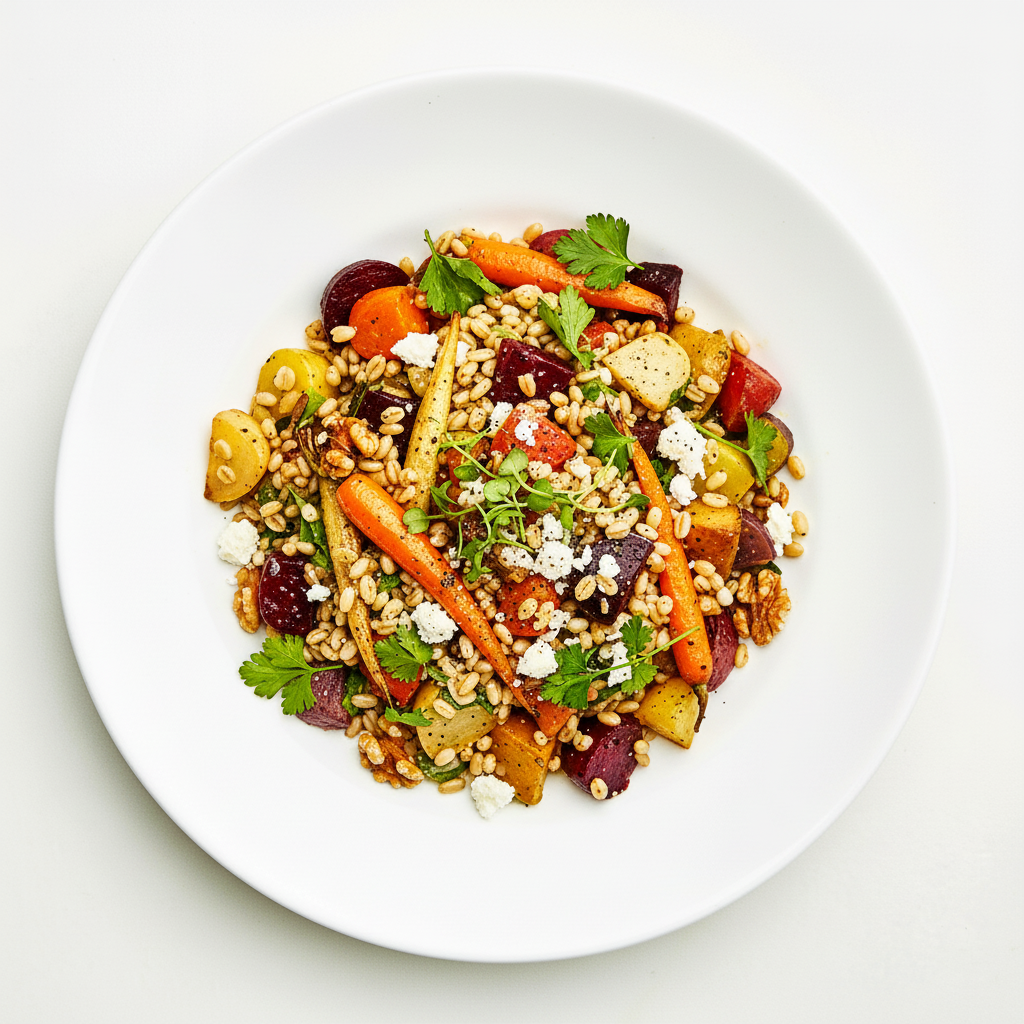 ROASTED VEGETABLE AND ASPARAGUS SALAD Full