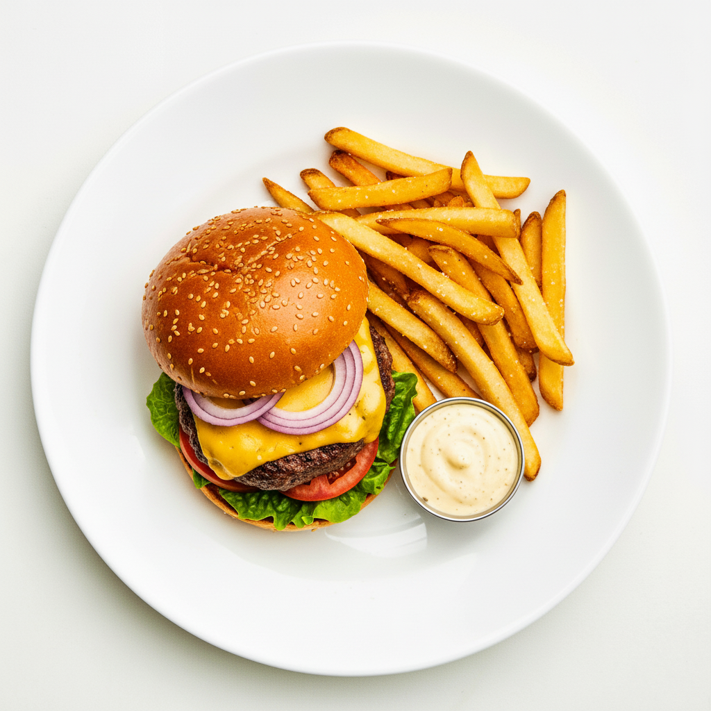 FLAME’S BEEF QUARTER POUNDER Full