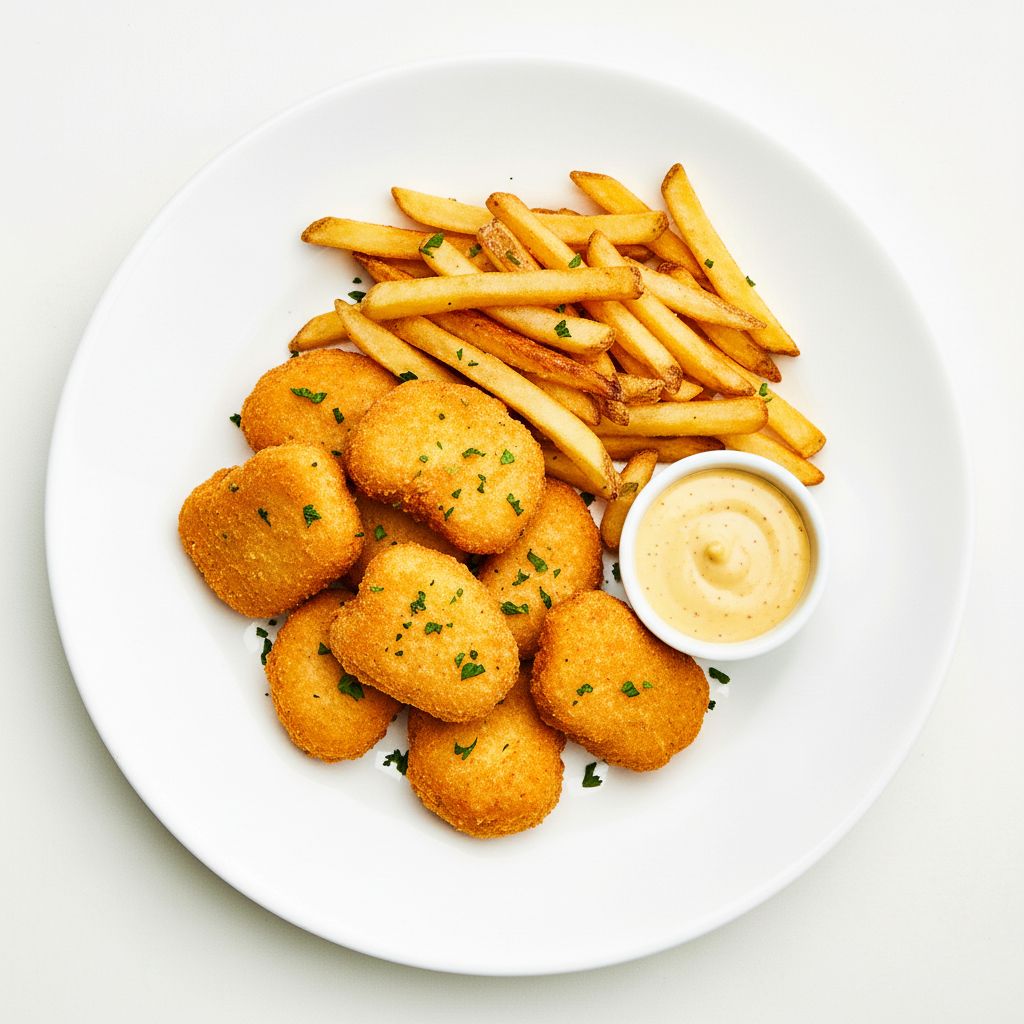 Chicken Nuggets and Chips Full