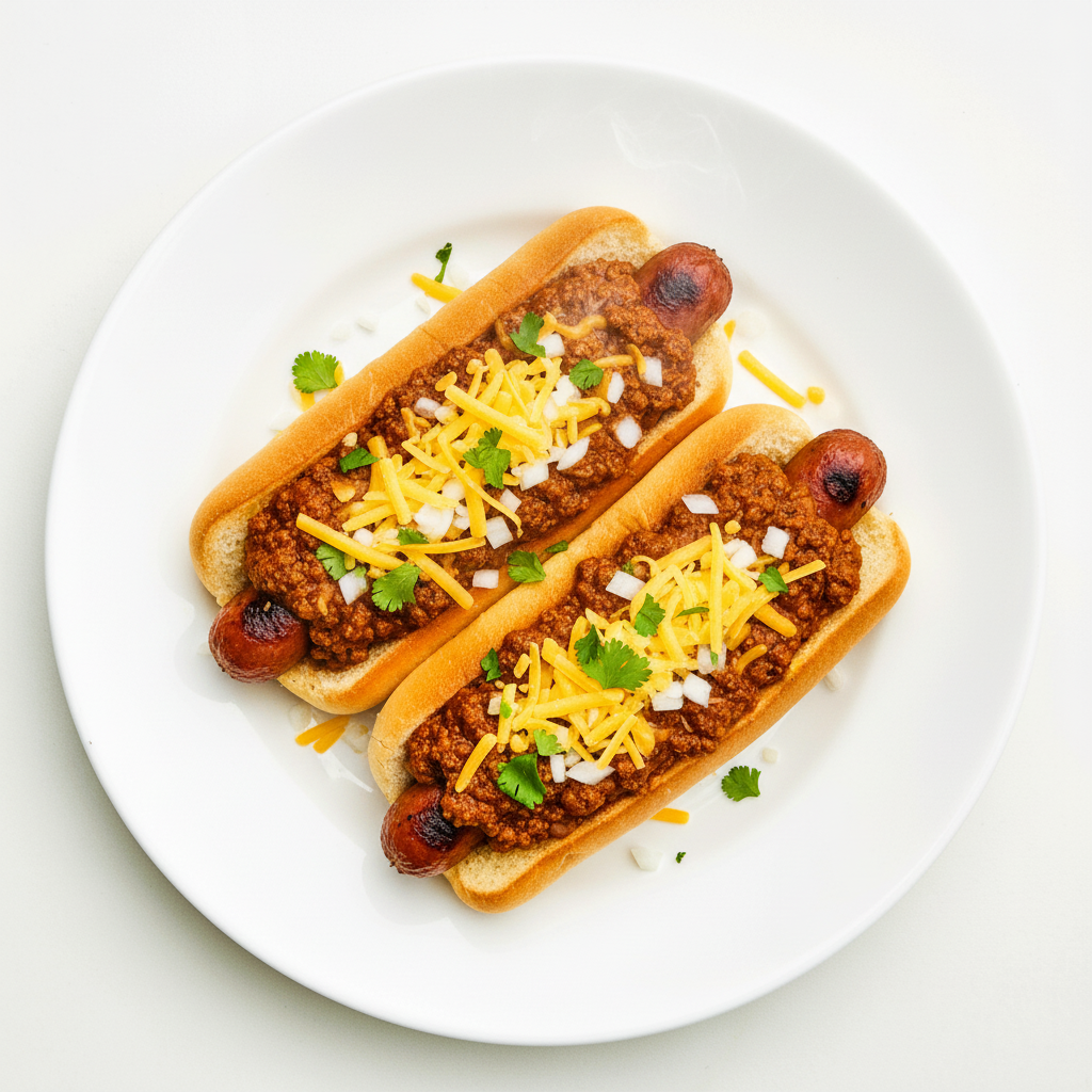 Hotdog with the lot Full