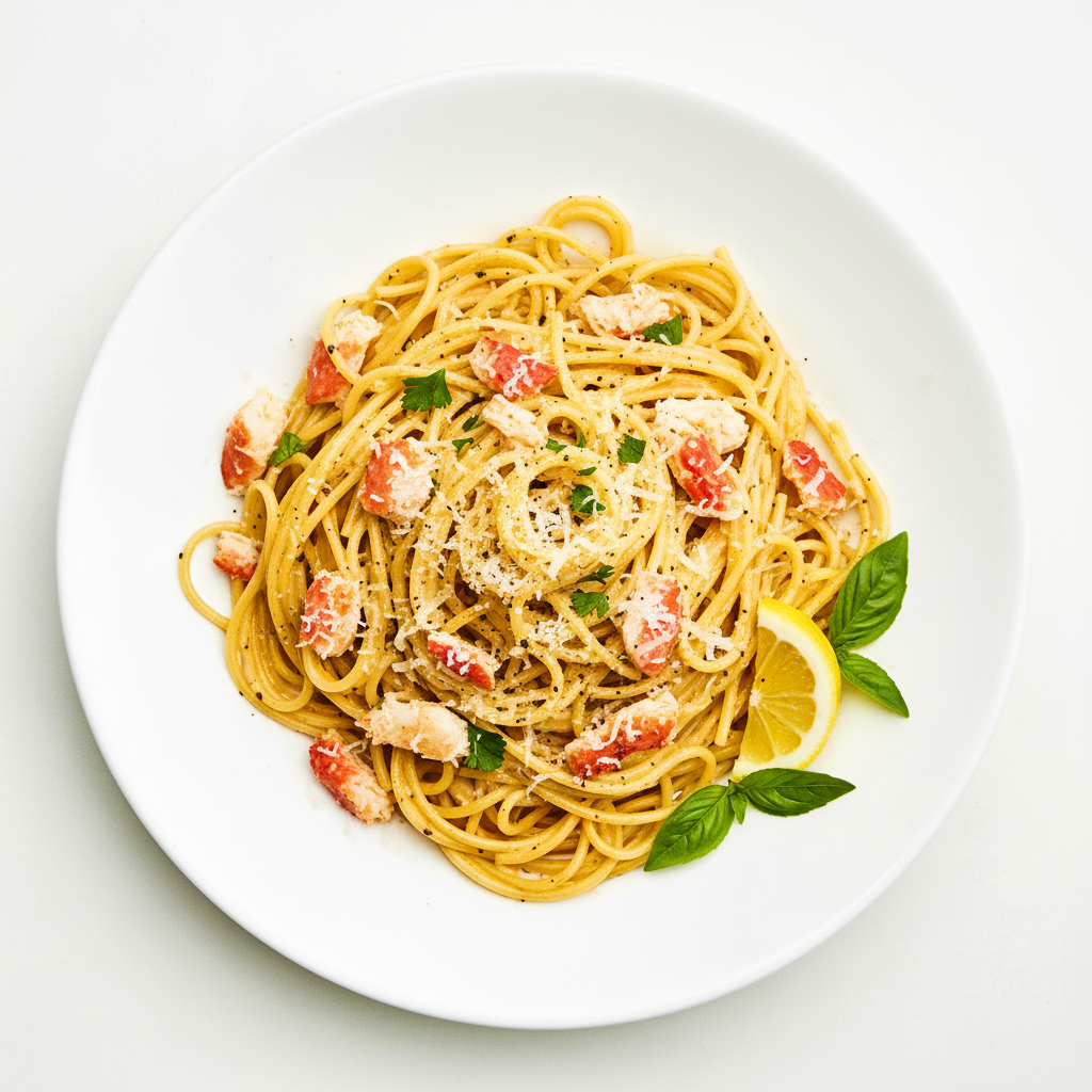 Crab & Prawn Black Pepper Spaghettini Full