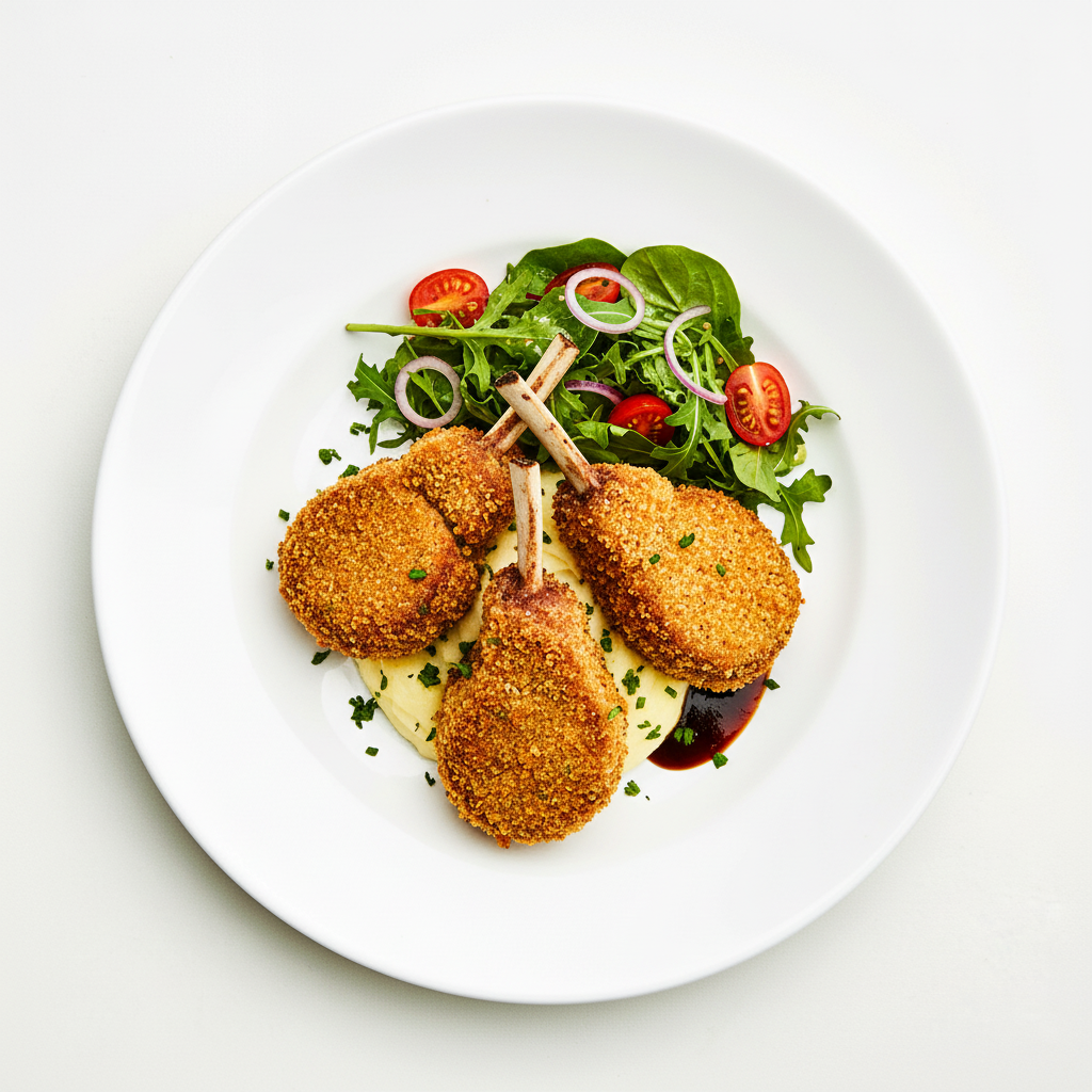 CRUMBED LAMB CUTLETS Full