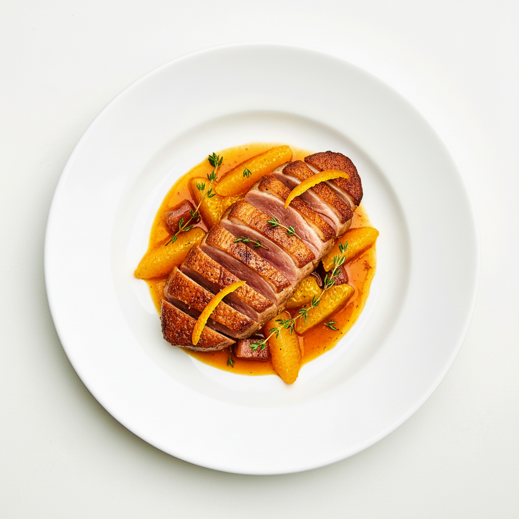 Deep Fried Duck in Plum, Orange, Lemon Full