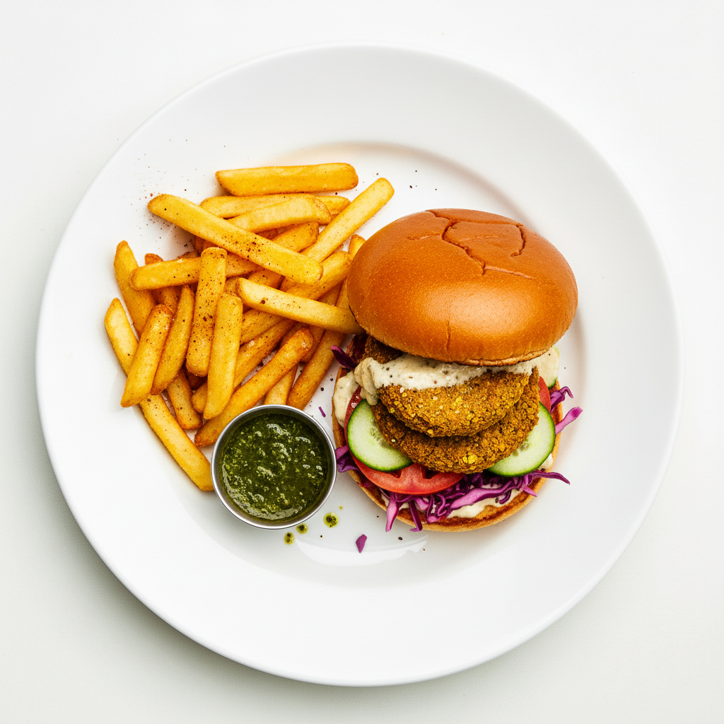 Vegan Falafel Burger Full