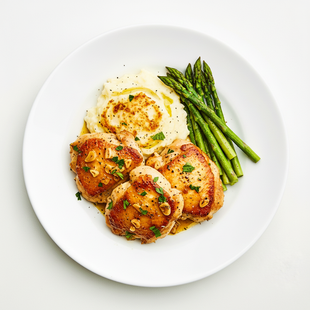 Chicken with Creamy Garlic Sauce Full