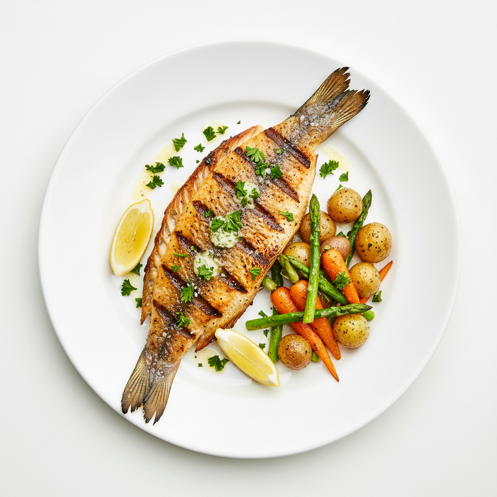 Braised fish Served with Your Choice of Full