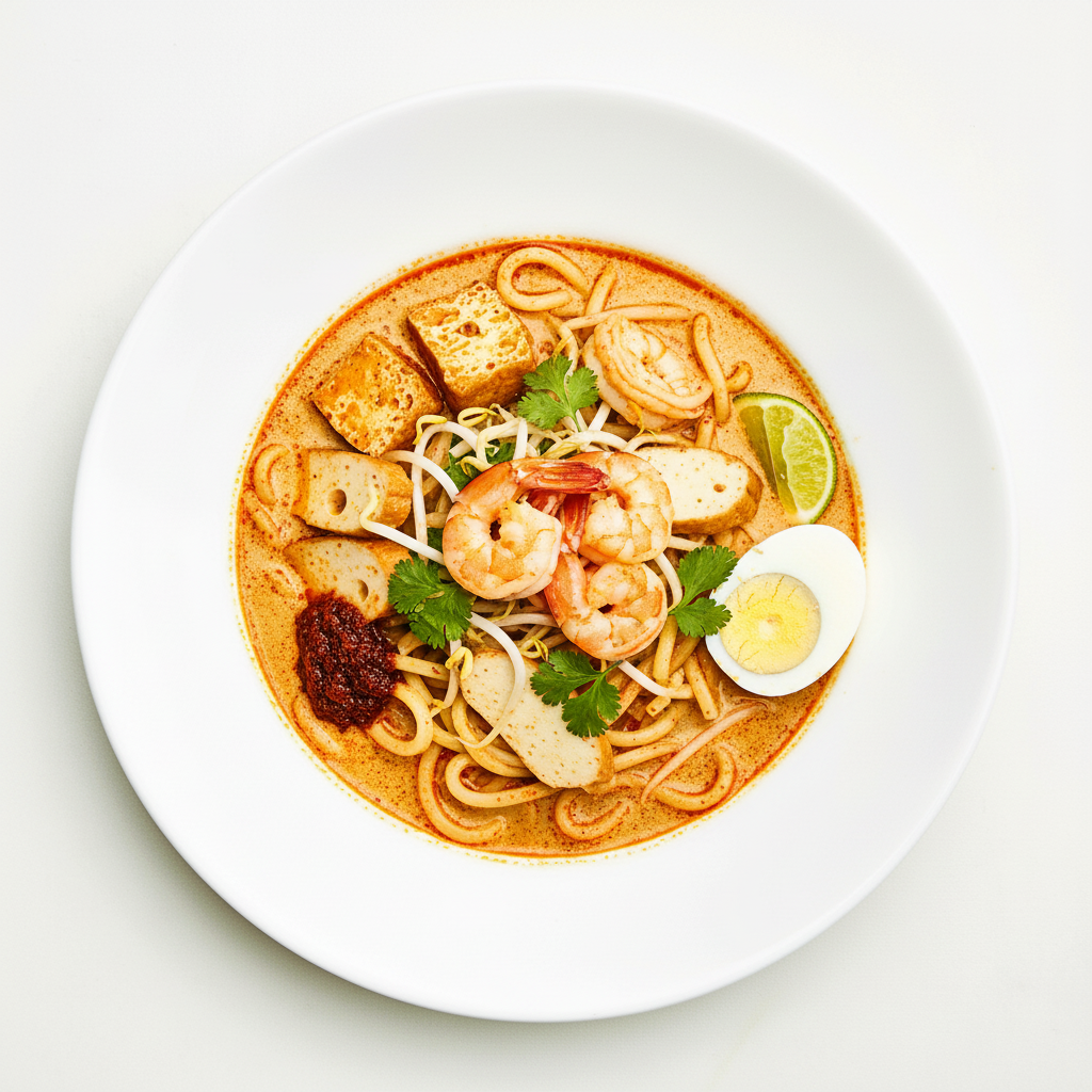 MALAYSIAN SEAFOOD LAKSA NOODLE SOUP (I) Full