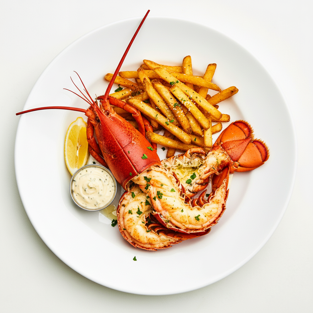 garlic butter half lobster Full