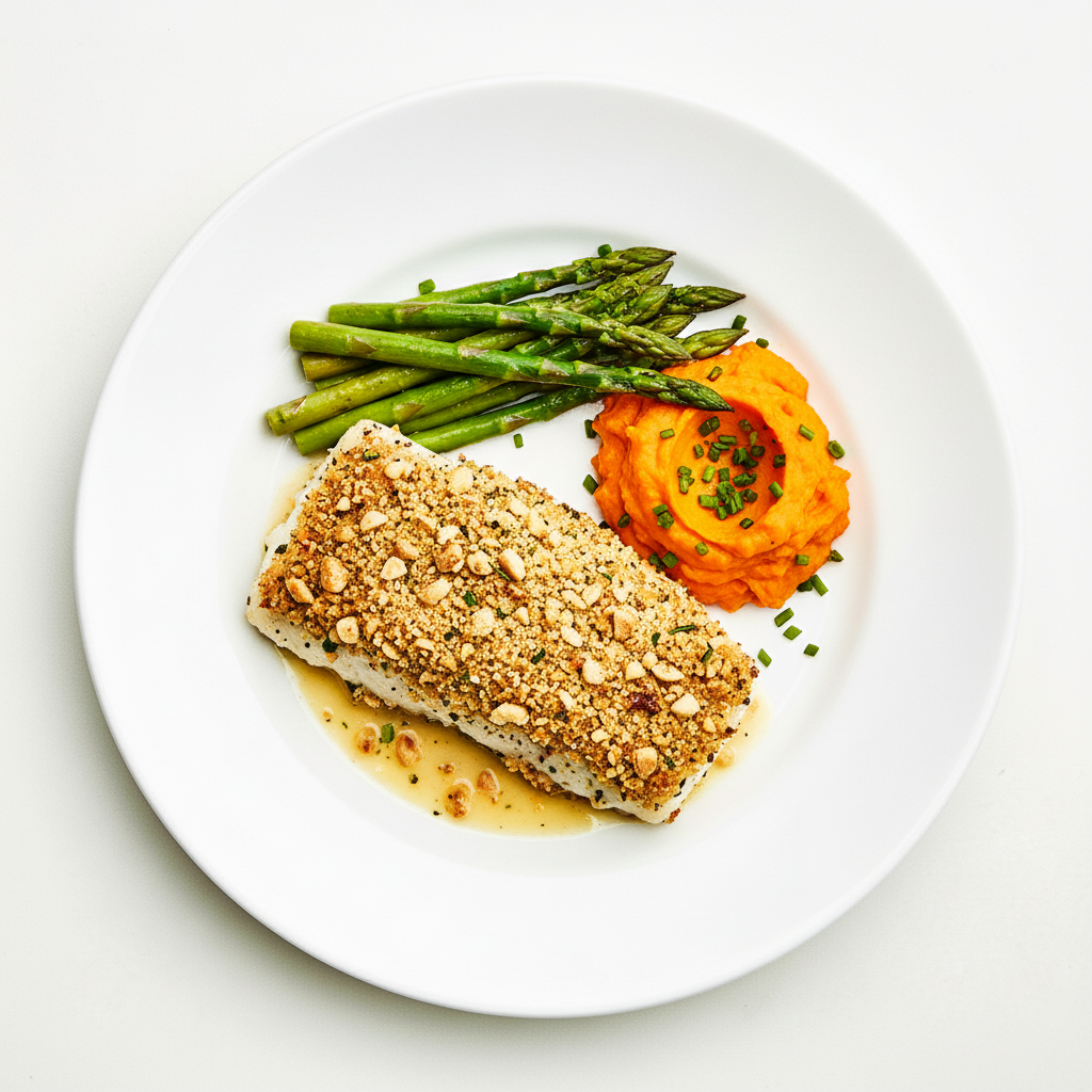 HONEY MACADAMIA CRUSTED BARRAMUNDI Full