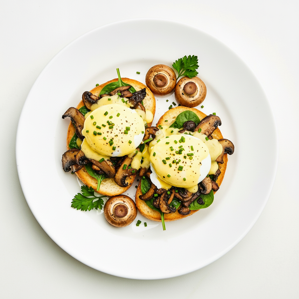 EGGS BENNY WITH MUSHROOM Full