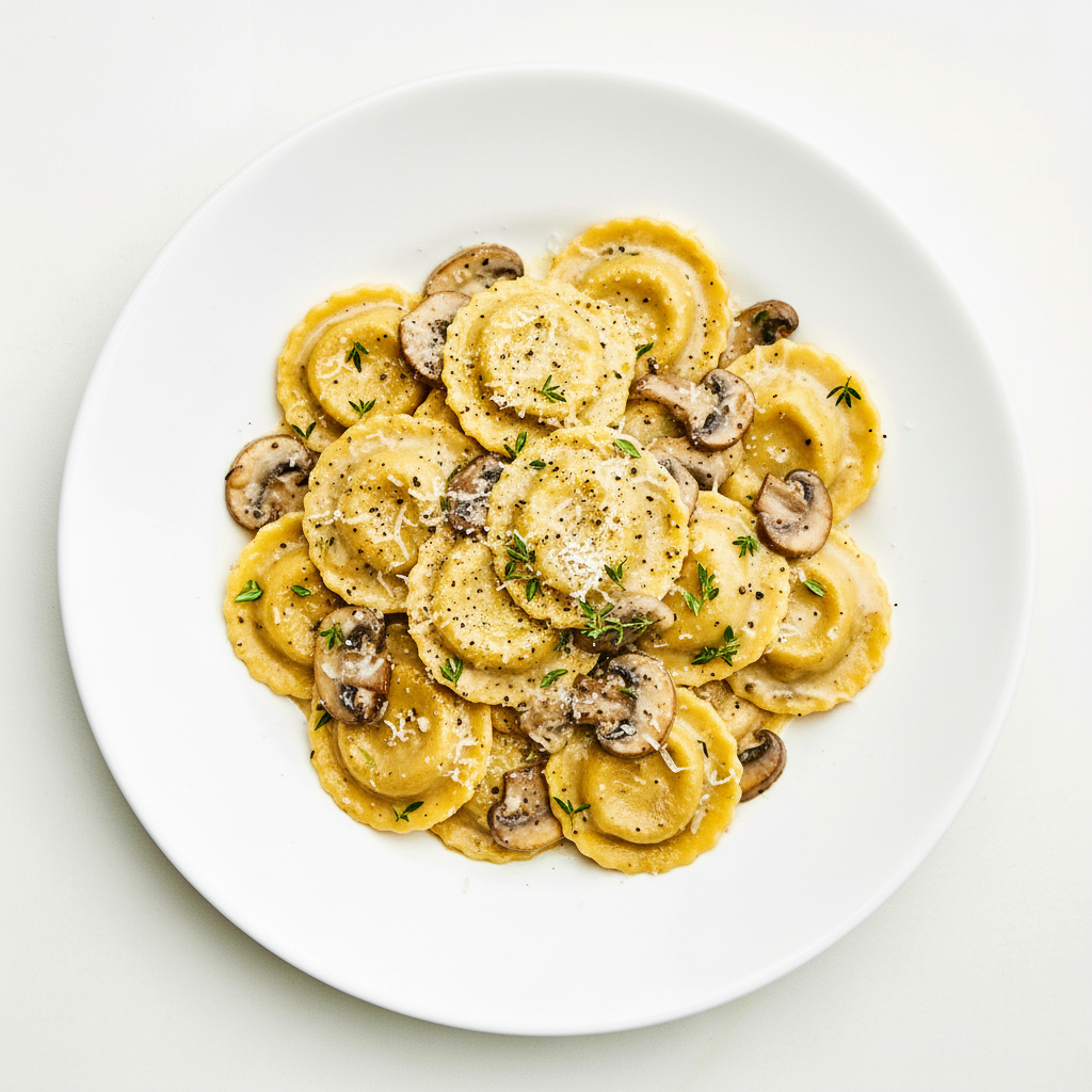 Wild Mushroom & Truffle Ravioli Full