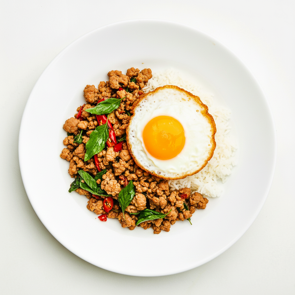 Stir Fried Chilli Basil Chicken Full