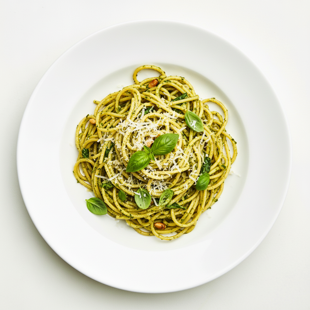 Homemade Pesto Spaghetti Full