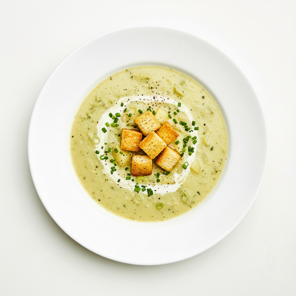 Cream of potato & leek soup Full