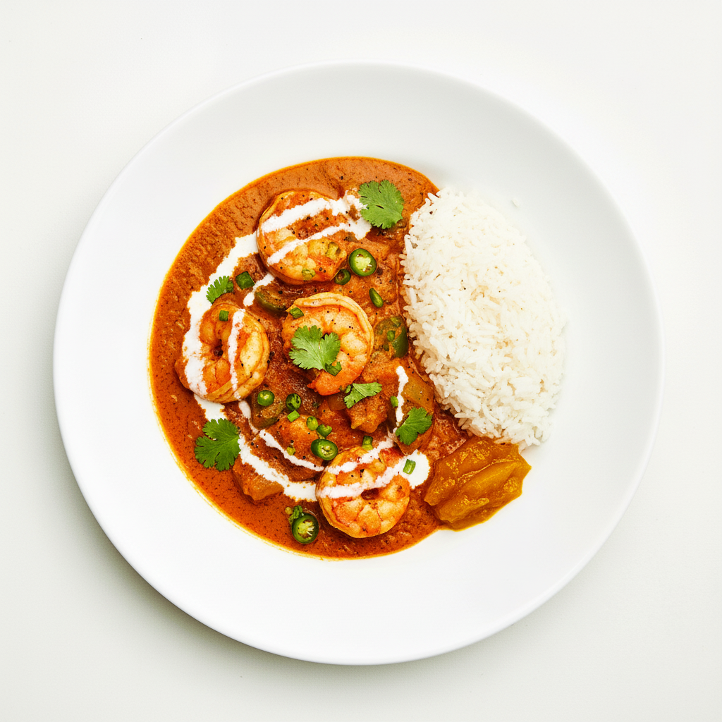King Prawns or Calamari Curry Full