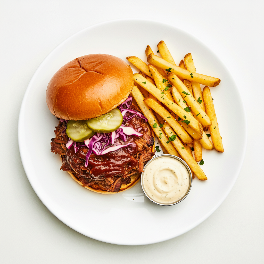 Pulled Beef Burger Full