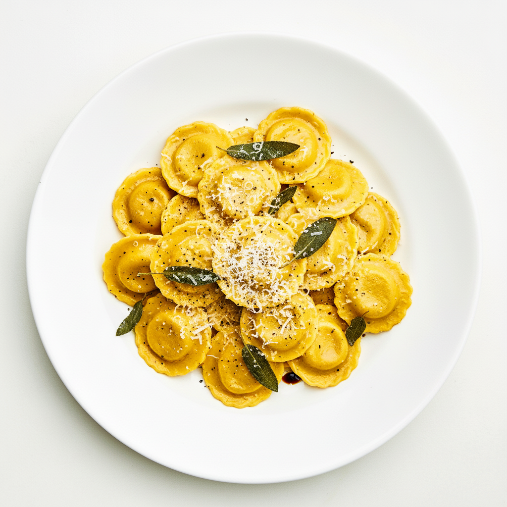 Pumpkin and Sage Ravioli Full