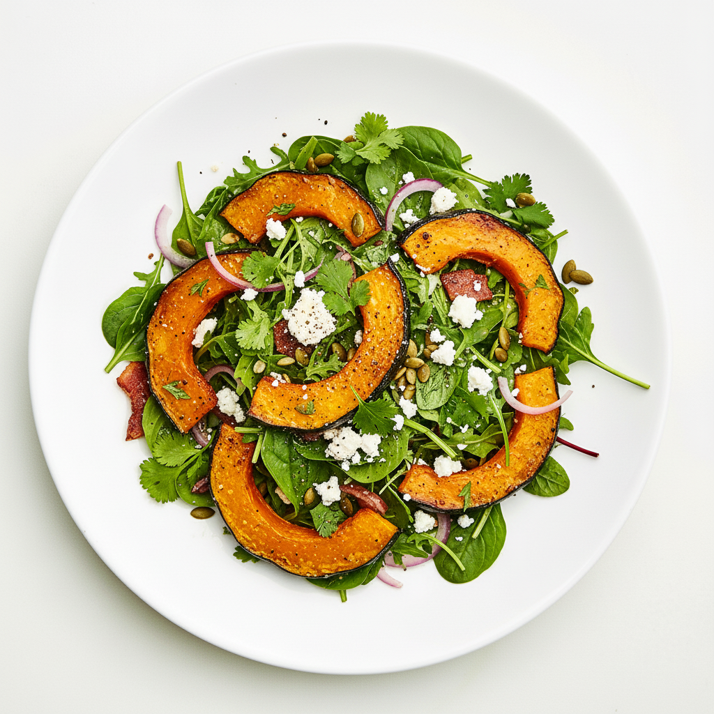 ROASTED PUMPKIN, CASHEW & FETTA SALAD (V) (GF) Full