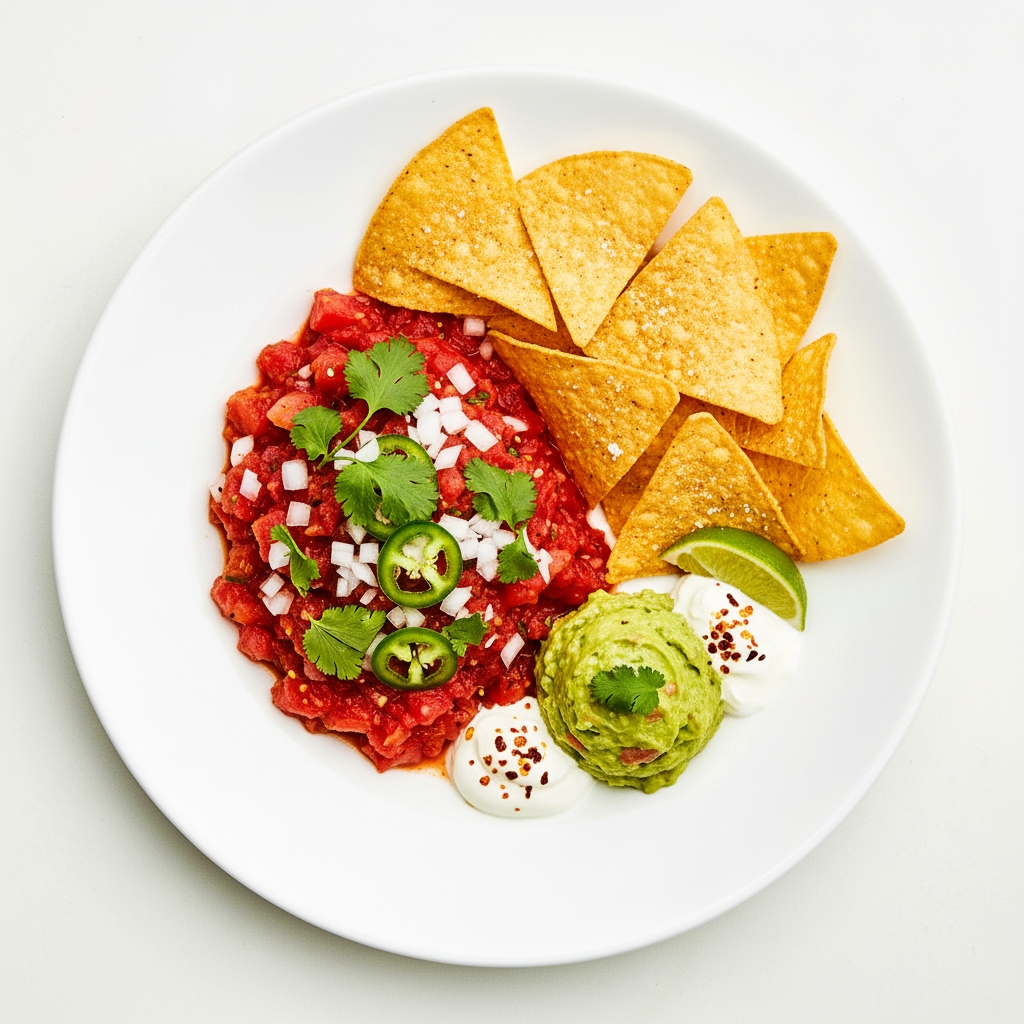 CORN CHIPS & SALSA PLATTER Full