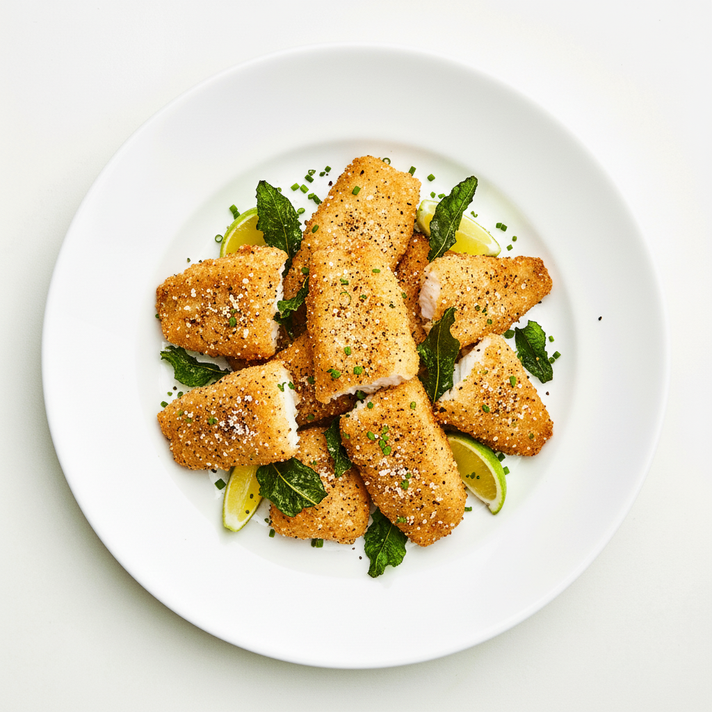 SALT & PEPPER BATTERED FLATHEAD FILLETS Full