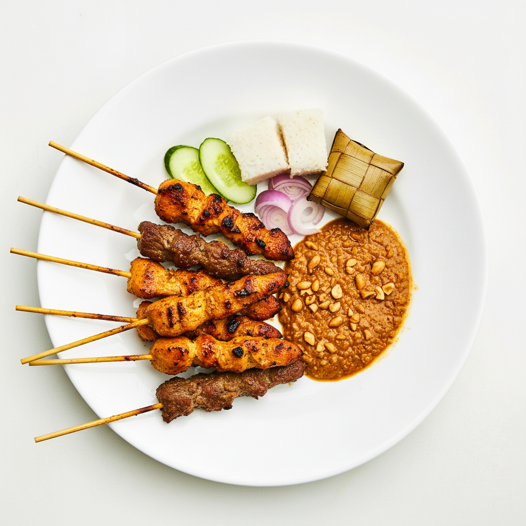Signature Peanut Satay Combination Full