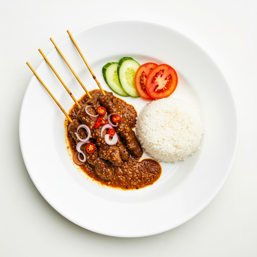 Pork fillet and sate sauce Full