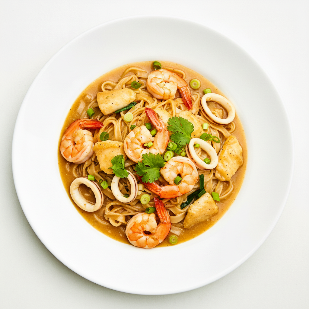 COMBINATION SEAFOOD WITH GINGER & SHALLOTS (I) Full