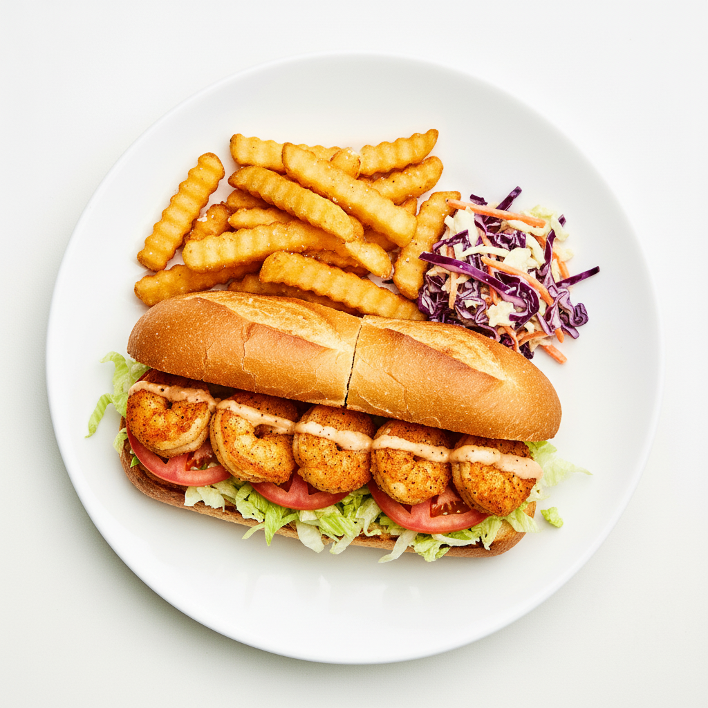 BATTERED PRAWN PO-BOY Full
