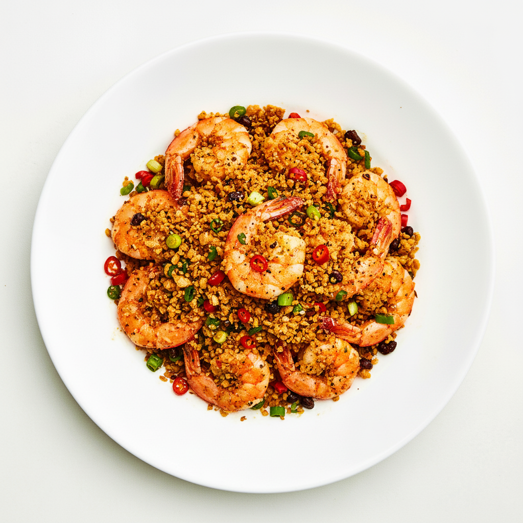 Salt and Pepper King Prawns Full