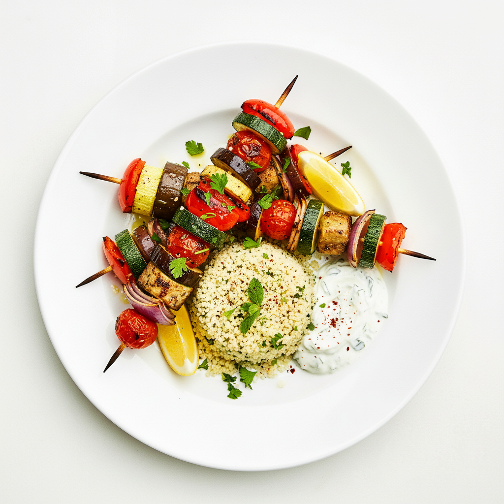 Marinated Tofu & Mushroom Skewers Full