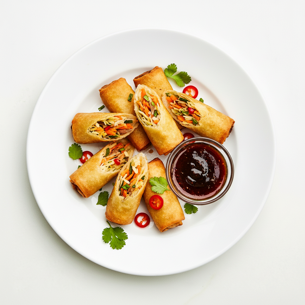 VEGETARIAN SPRING ROLLS (4) Full